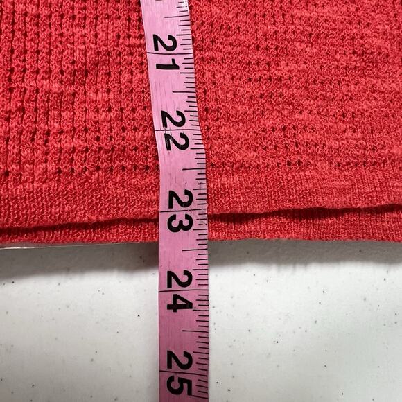 Eileen Fisher Organic Linen Cotton Slub Boxy Top M Orange Red Drop Shoulder NEW - Picture 10 of 10